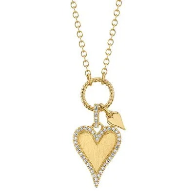 0.12CT DIAMOND HEART NECKLACE SHY CREATIONS Necklaces