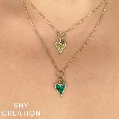 0.12CT DIAMOND HEART NECKLACE | SHY CREATIONS Necklaces