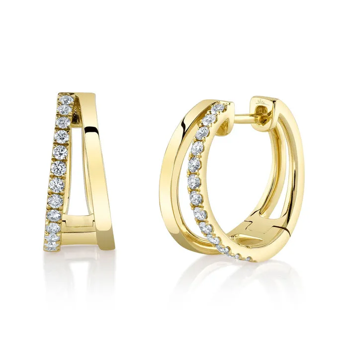 0.28CT DIAMOND HOOP EARRING SHY CREATIONS Earrings