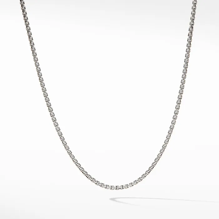 Box Chain Necklace in Sterling Silver with 14K Yellow Gold Accent 1.7mm David Yurman Necklaces