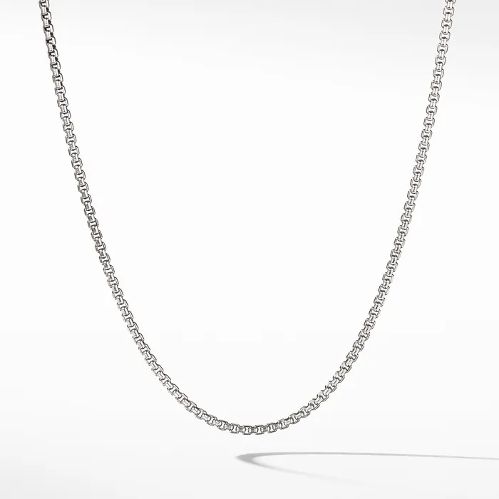 Box Chain Necklace in Sterling Silver with 14K Yellow Gold Accent 2.7mm David Yurman Necklaces