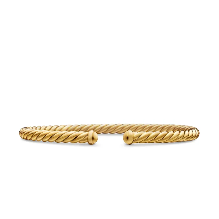 Bracelets Cable Flex Bracelet in 18K Yellow Gold 4mm - David Yurman