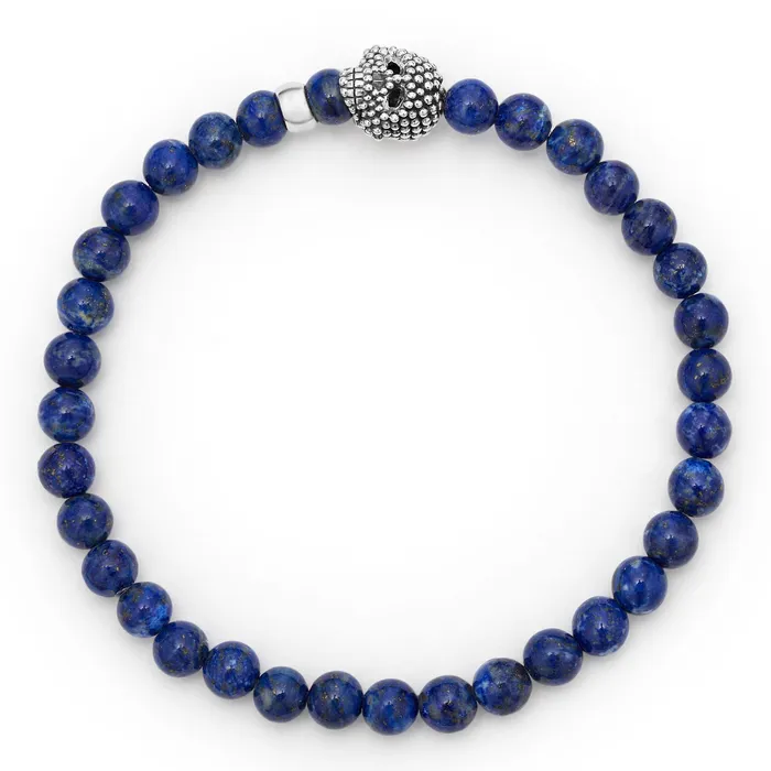 Bracelets | LAGOS Anthem Lapis Skull Bracelet