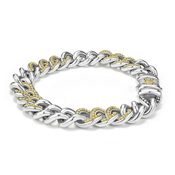 Bracelets | LAGOS Anthem Two-Tone Curb Chain Bracelet | 12mm