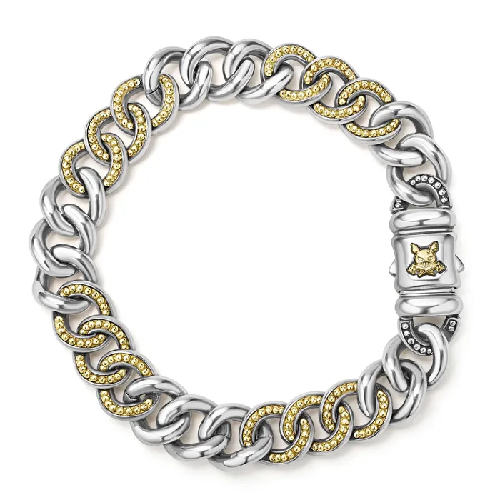 Bracelets | LAGOS Anthem Two-Tone Curb Chain Bracelet | 12mm