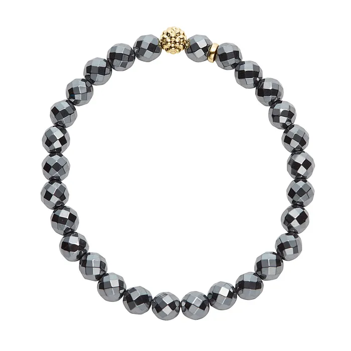 Bracelets | LAGOS Caviar Icon Hematite Gold Station Bead Bracelet