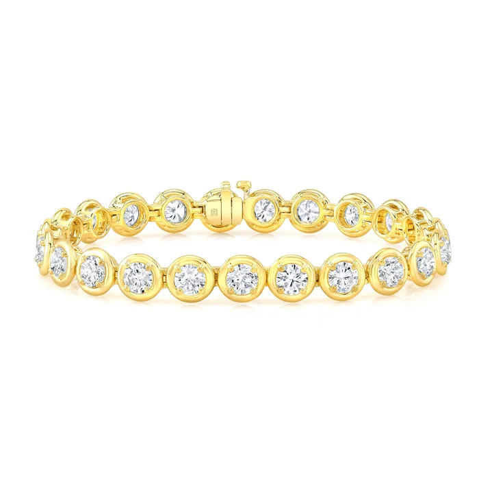 Bracelets RAHAMINOV DIAMONDS INC Round Diamond Bezel Bracelet in 18kt Yellow Gold