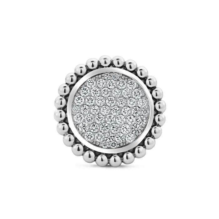 Caviar Spark Large Caviar Circle Diamond Ring | LAGOS Rings