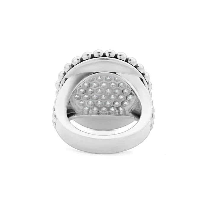 Caviar Spark Large Caviar Circle Diamond Ring | LAGOS Rings