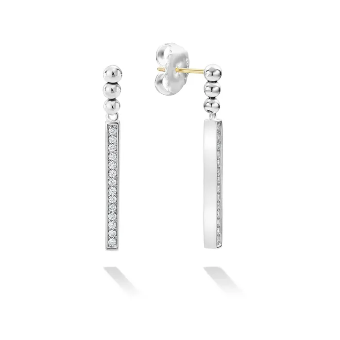 Caviar Spark Linear Diamond Earrings LAGOS Earrings