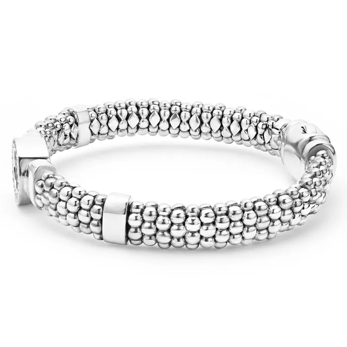 Caviar Spark Single Station Diamond Circle Caviar Bracelet | 9mm | LAGOS Bracelets