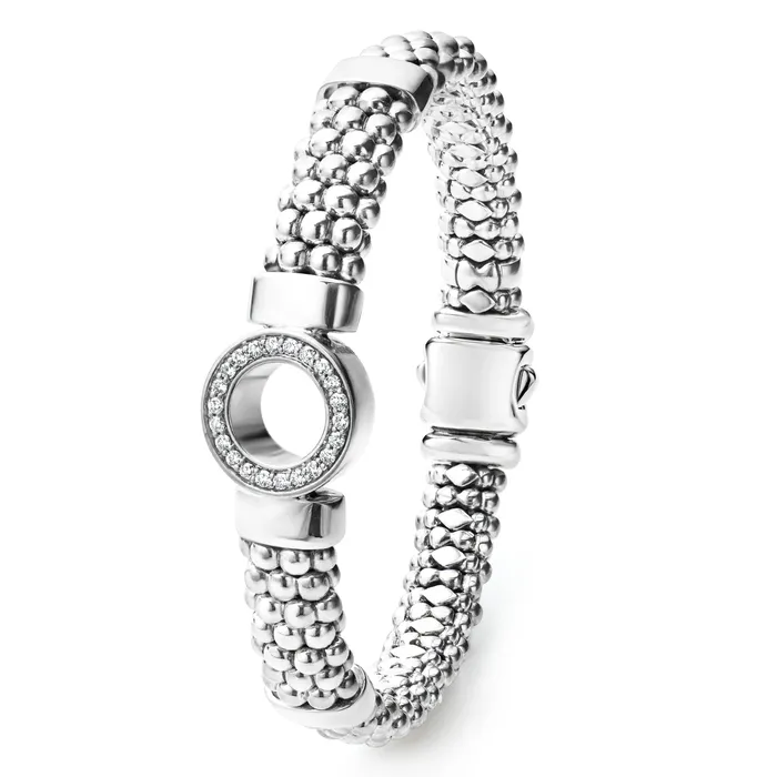 Caviar Spark Single Station Diamond Circle Caviar Bracelet | 9mm | LAGOS Bracelets