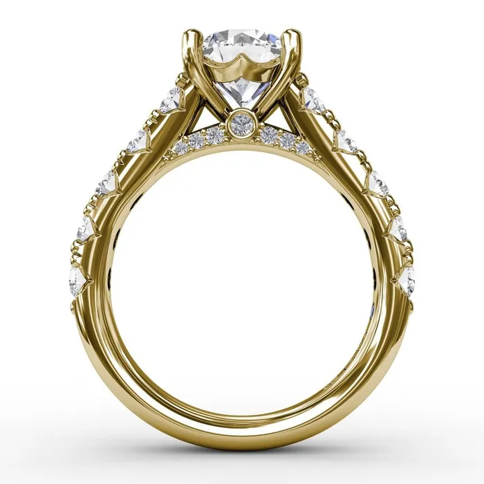 Classic Round Chunky Diamond Solitaire Engagement Ring | FANA Rings