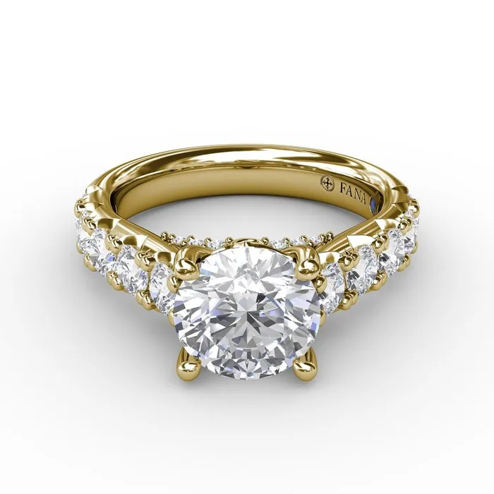 Classic Round Chunky Diamond Solitaire Engagement Ring | FANA Rings