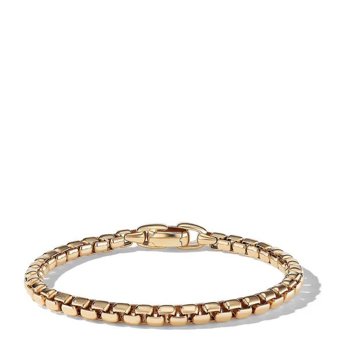 David Yurman Box Chain Bracelet in 18K Yellow Gold 5mm Bracelets