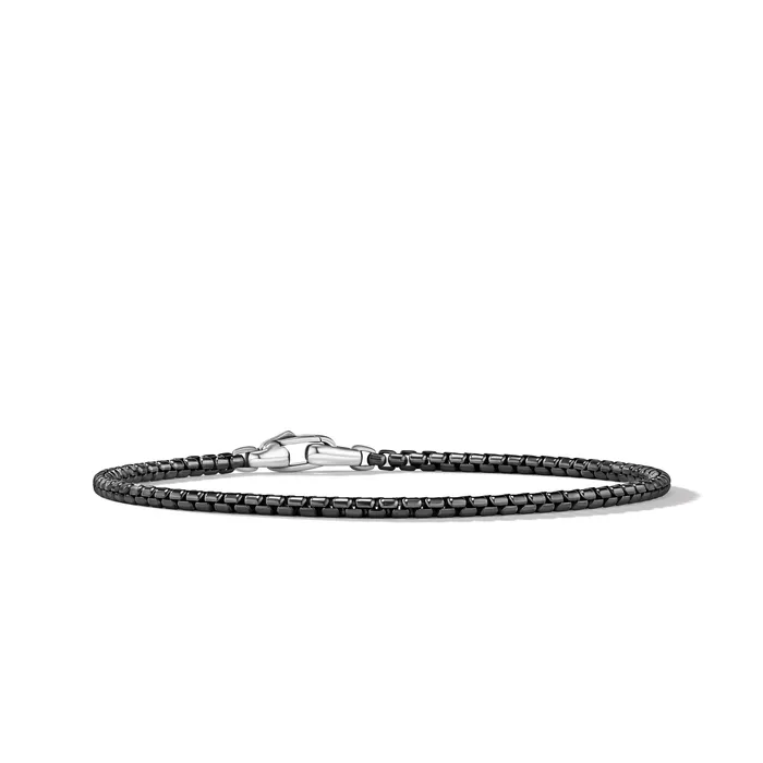 David Yurman Bracelets Box Chain Bracelet with Stainless Steel and Sterling Silver 2.7mm