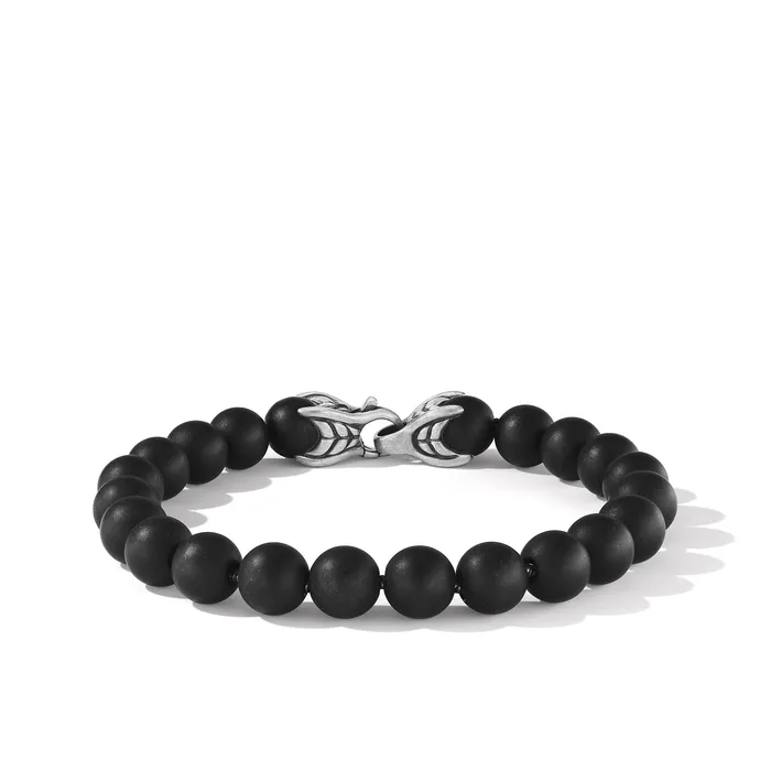 David Yurman Bracelets Spiritual Beads Bracelet in Sterling Silver with Black Onyx 8mm