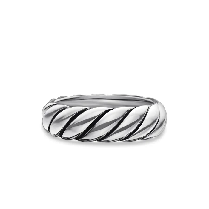 David Yurman Rings Sculpted Cable Band Ring in Sterling Silver 6mm