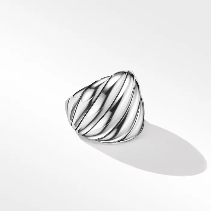 David Yurman Rings Sculpted Cable Ring in Sterling Silver 21mm