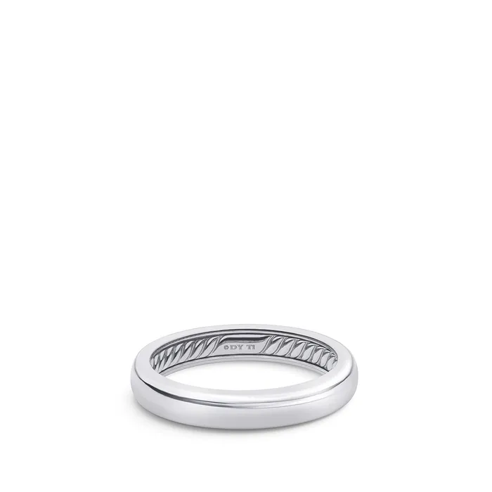 DY Classic Band Ring in Grey Titanium 4mm David Yurman Rings