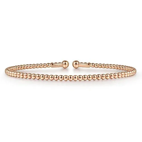 Earrings 14K Rose Gold Bujukan Split Bangle - GABRIEL CO.