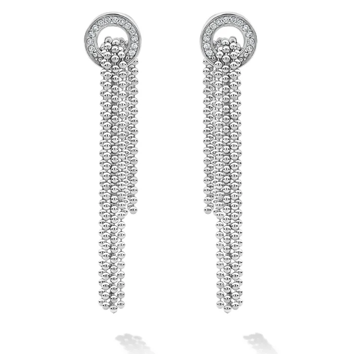 Earrings | LAGOS Caviar Spark Cascading Caviar Diamond Earrings