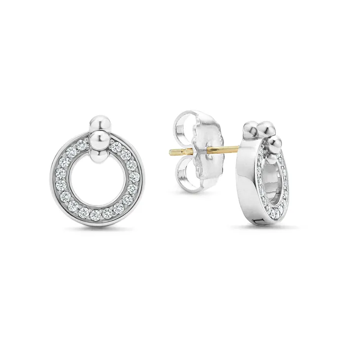 Earrings | LAGOS Caviar Spark Circle Diamond Stud Earrings