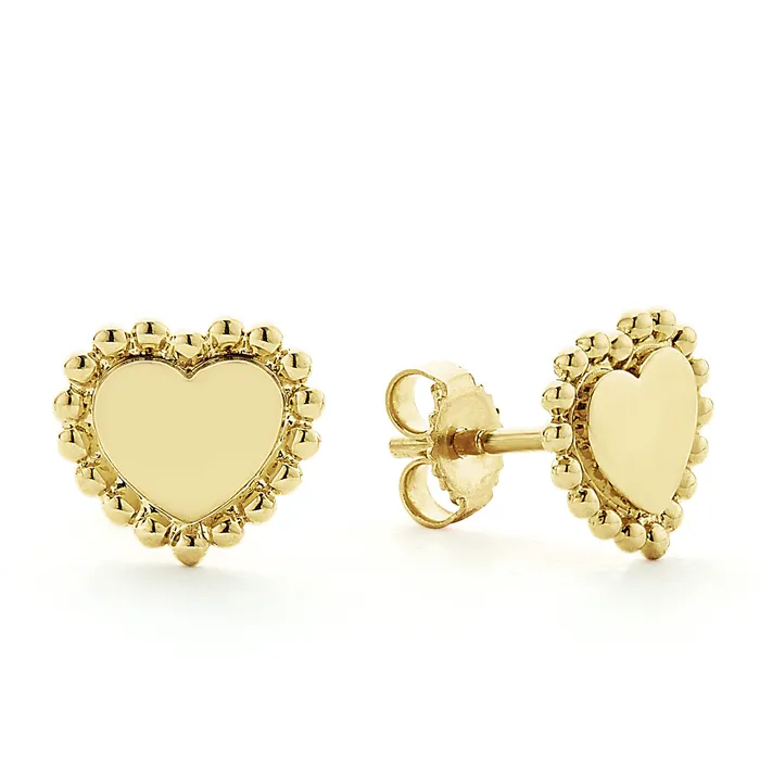 Earrings | LAGOS KSL 18K Gold Heart Stud Earrings