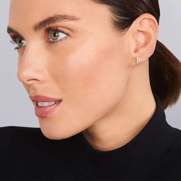 Earrings | LAGOS KSL 18K Gold Triangle Diamond Stud Earrings