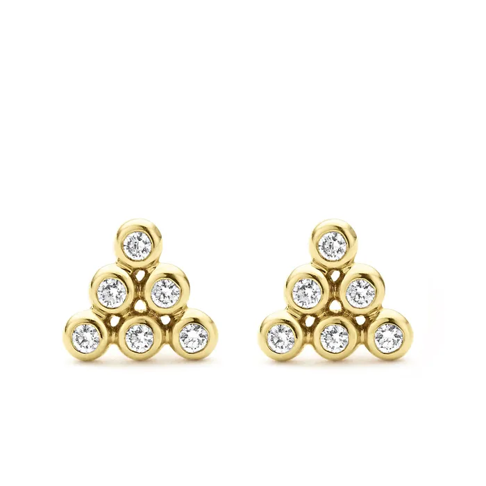 Earrings | LAGOS KSL 18K Gold Triangle Diamond Stud Earrings