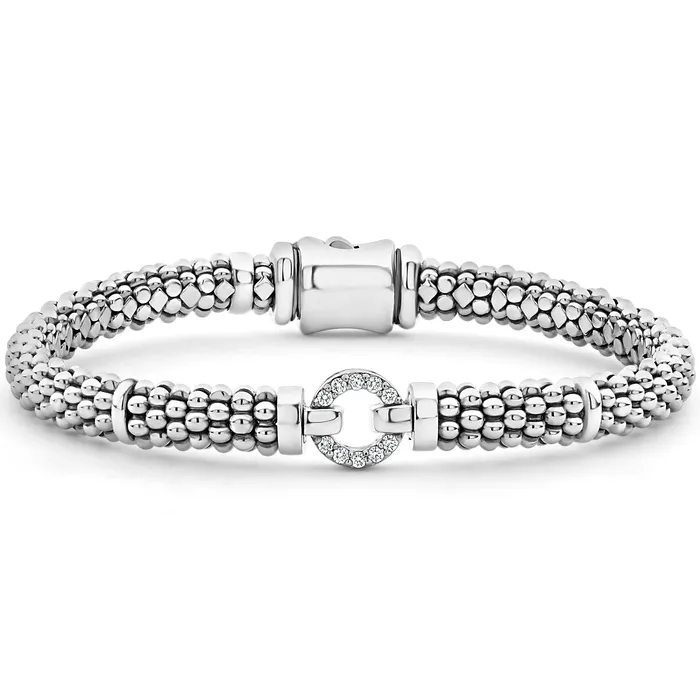 Enso Diamond Circle Caviar Bracelet 6mm LAGOS Bracelets