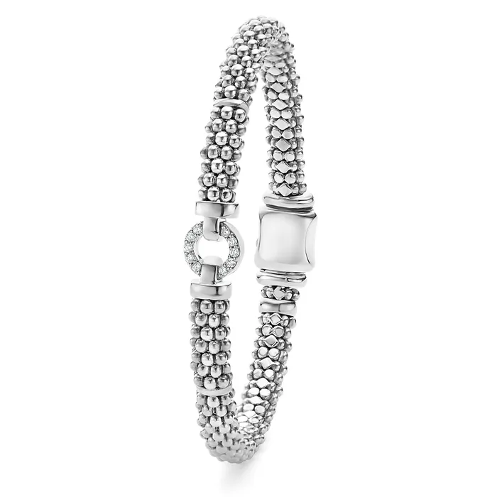 Enso Diamond Circle Caviar Bracelet | 6mm | LAGOS Bracelets