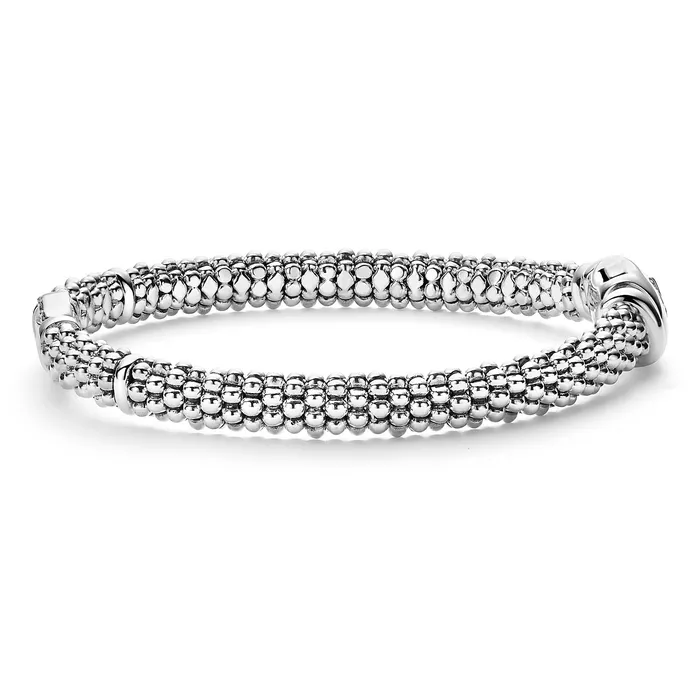 Enso Diamond Circle Caviar Bracelet | 6mm | LAGOS Bracelets