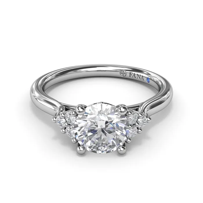 FANA Rings | Sophisticated Side Cluster Diamond Engagement Ring