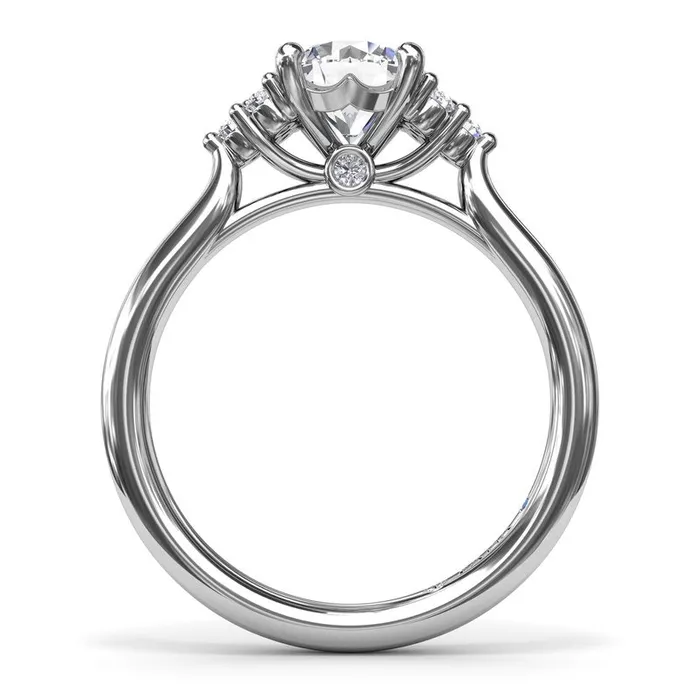 FANA Rings | Sophisticated Side Cluster Diamond Engagement Ring