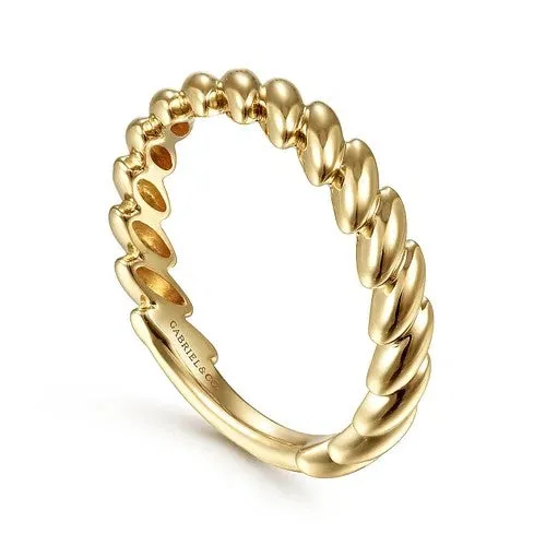 GABRIEL & CO. 14K Yellow Gold Tilted Leaf Ring | Rings