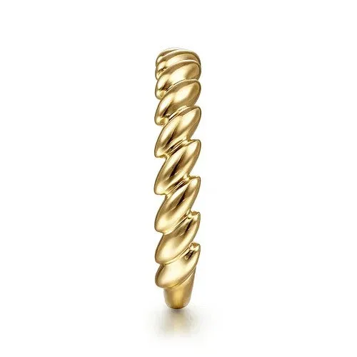 GABRIEL & CO. 14K Yellow Gold Tilted Leaf Ring | Rings