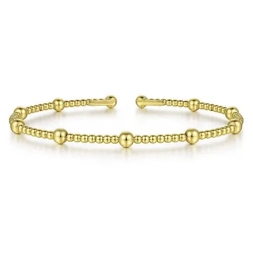 GABRIEL CO. Pre-Styled Sets 14K Yellow Gold Bujukan Split Bangle