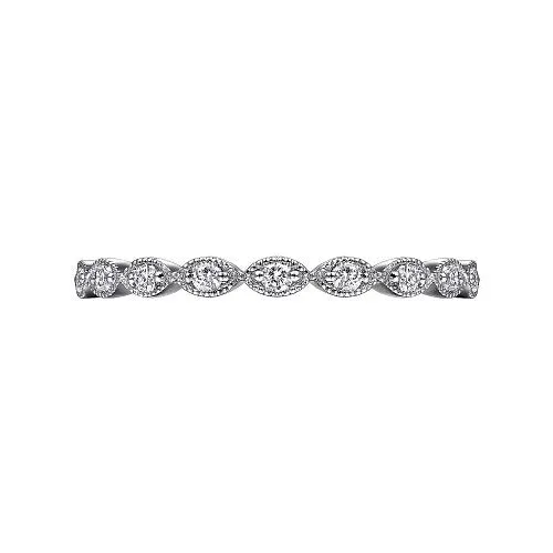 GABRIEL & CO. Rings | 14K White Gold Marquise Station Diamond Stackable Ring