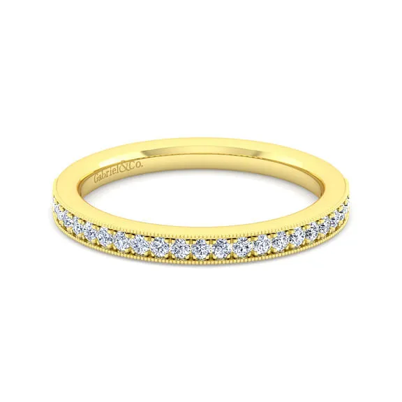 GABRIEL CO. Rings 14K Yellow Gold Diamond Matching Wedding Band