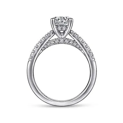 GABRIEL & CO. Rings | Jones - 14K White Gold Round Diamond Engagement Ring (Setting Only)