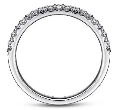 GABRIEL & CO. Rings | Montreal - 14K White Gold Shared Prong Diamond Wedding Band - 0.23 ct