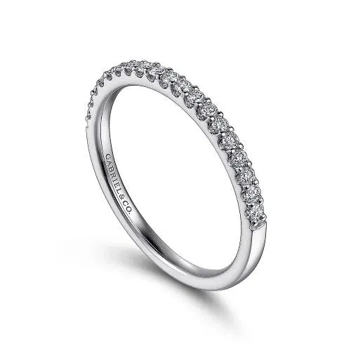 GABRIEL & CO. Rings | Montreal - 14K White Gold Shared Prong Diamond Wedding Band - 0.23 ct