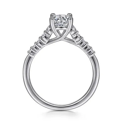 GABRIEL & CO. Rings | Reed - 14K White Gold Round Diamond Engagement Ring (Setting Only)