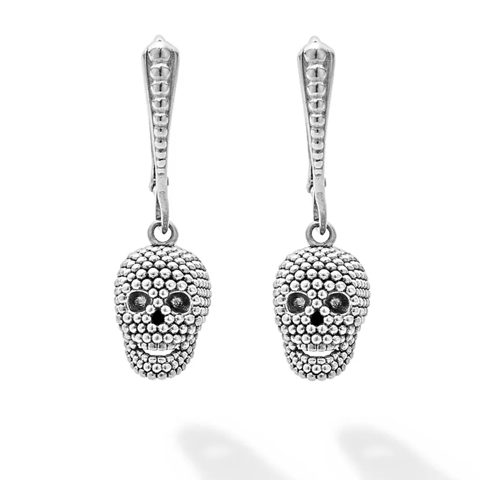 LAGOS Anthem Caviar Beaded Skull Drop Earrings | Earrings