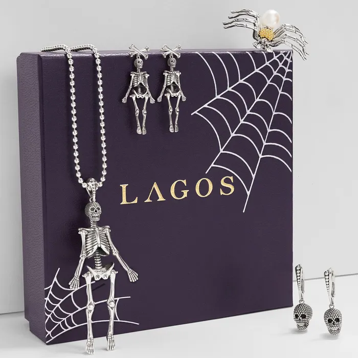 LAGOS Anthem Caviar Beaded Skull Drop Earrings | Earrings