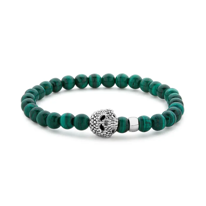 LAGOS Anthem Malachite Skull Bracelet Bracelets