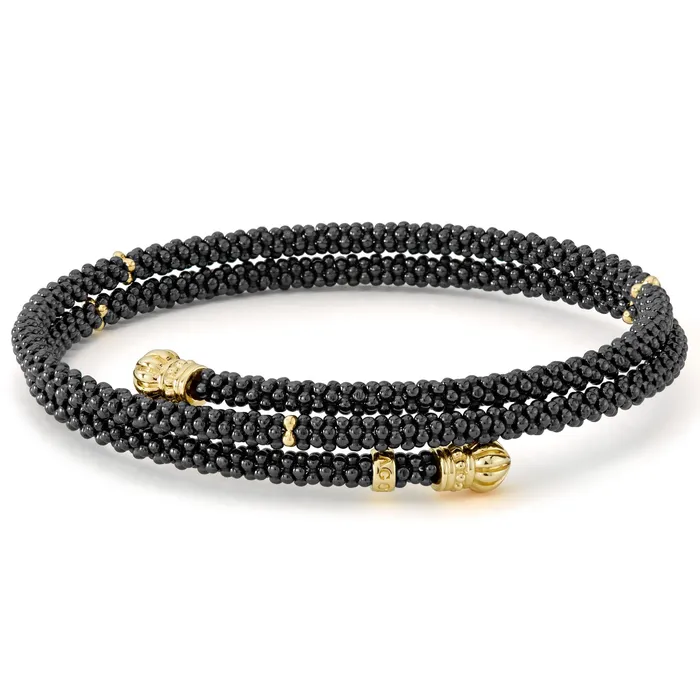 LAGOS Bracelets Black Caviar Ceramic Wrap Bracelet 3mm