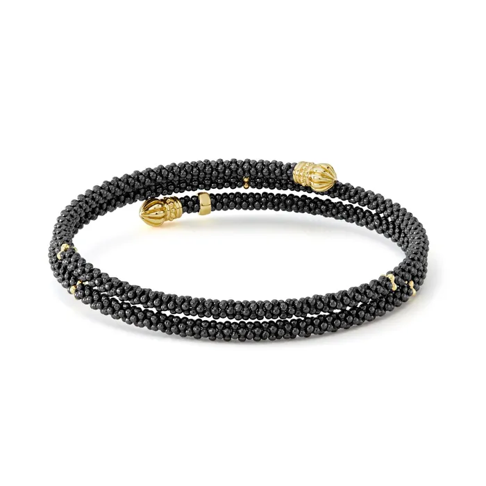 LAGOS Bracelets | Black Caviar Ceramic Wrap Bracelet | 3mm