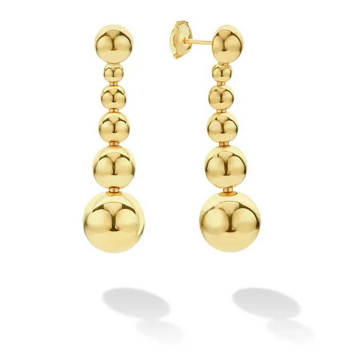 LAGOS Caviar Gold Six Graduated Bead Drop Earrings Earrings